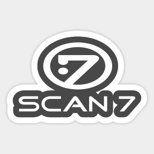 Scan 7 - logo 2000 (white) Sticker